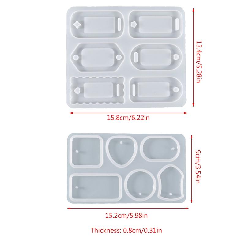 Eardrop Silicone Keychain Resin Mold Kit with Hole for DIY Keychain Special Christmas Epoxy Resin Mold Home Decoration