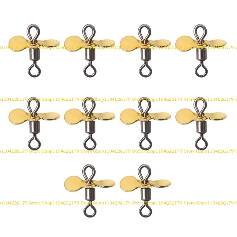 A1A2 10Pcs Stainless Spinnerbait Props DIY Fishing Lures Hook Baits Fly Propeller Topwater Fishing Lures Fishing Accessory