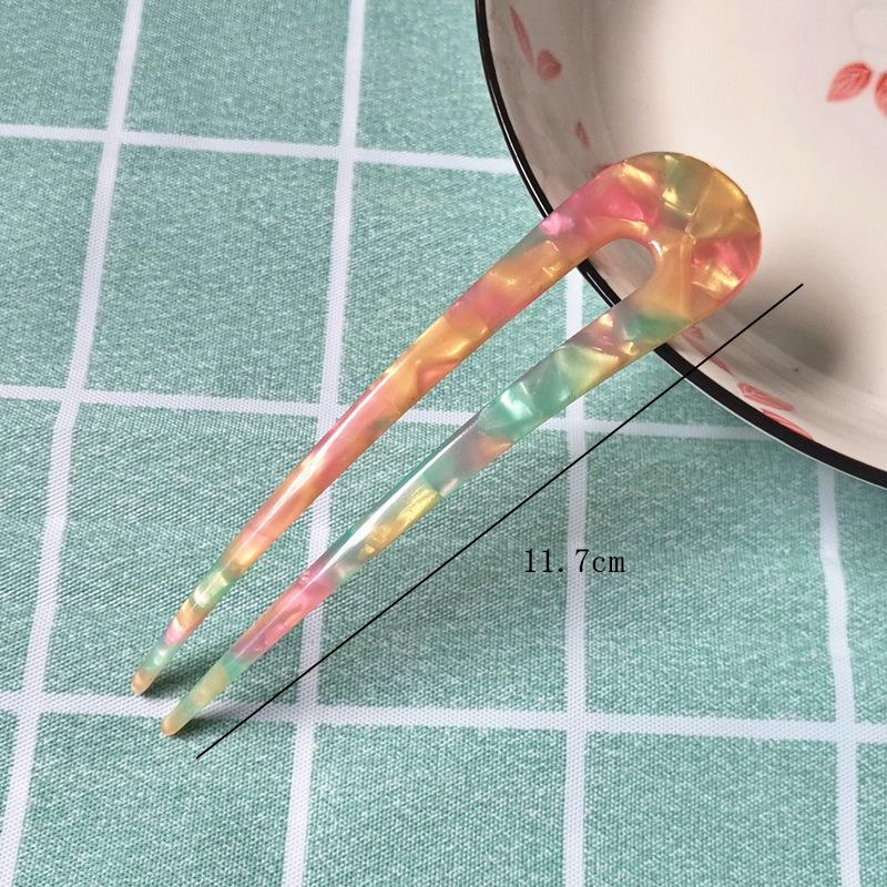 Fashion Hairpin Hair Sticks Women Hair Clip Elegant Colorful Acetate Hair Clips Girls Hair Sticks Hair Accessories Hairpin New