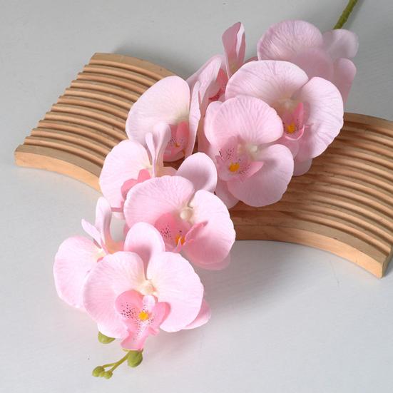 Sztuczne Kwiaty Phalaenopsis 102 cm Długi Pęd Realistyczny w Dotyku Sztuczna Gałąź Storczyka z 9 Głowami Pełne Kwitnienie do Wazonu Dekoracja Domu Wesela Imprezy