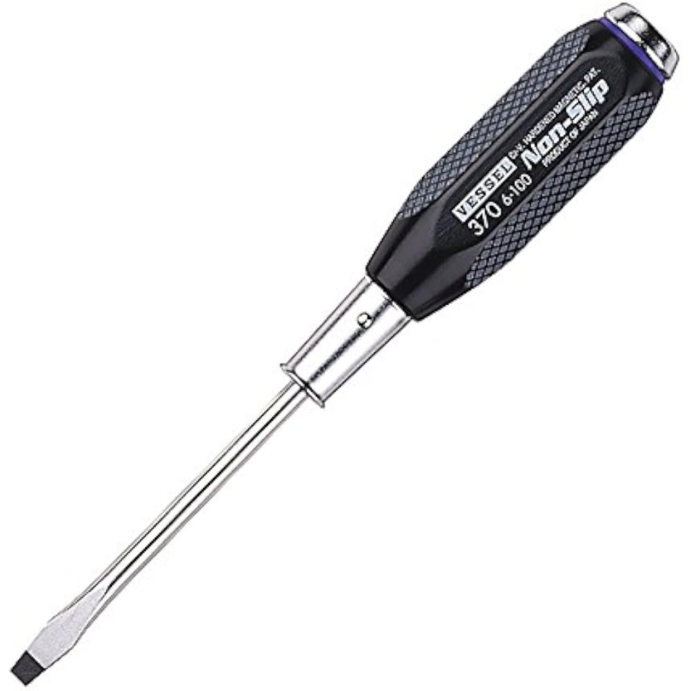 VESSEL Non-Slip Through-Screwdriver -6×100 B-370