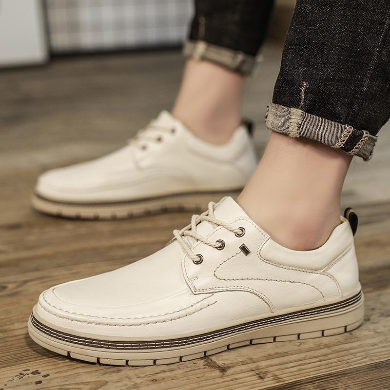 Мужская обувь из натуральной кожи. Трендовая удобная повседневная обувь. Мокасины — фото 6