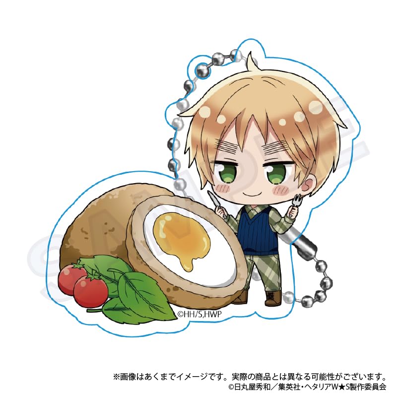 Y Line Hetalia WorldStars Trading Acrylic Keychains, Yummy! Ver. Vol.1, H70 x W70mm, Box of 8