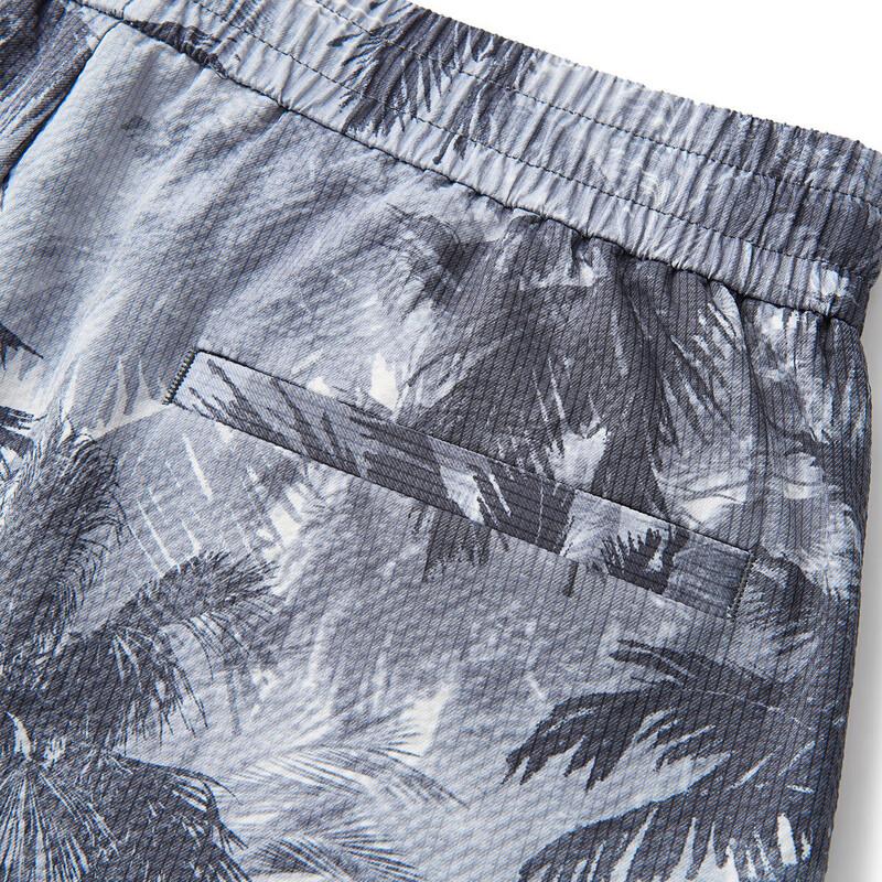 Qipai Men's Resort Series Summer Coconut Print Straight Shorts