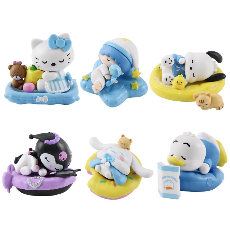 Cute Sleeping Kuromi Kt Big Ear Dog Action Figure Toy Wholesale Pvc Material