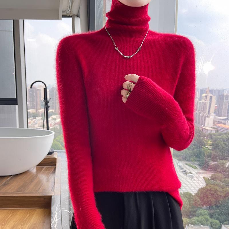 Women's Slim Fit Cashmere Turtleneck Sweater - Soft, Smooth, High-Neck Base Layer, Flattering Fit.