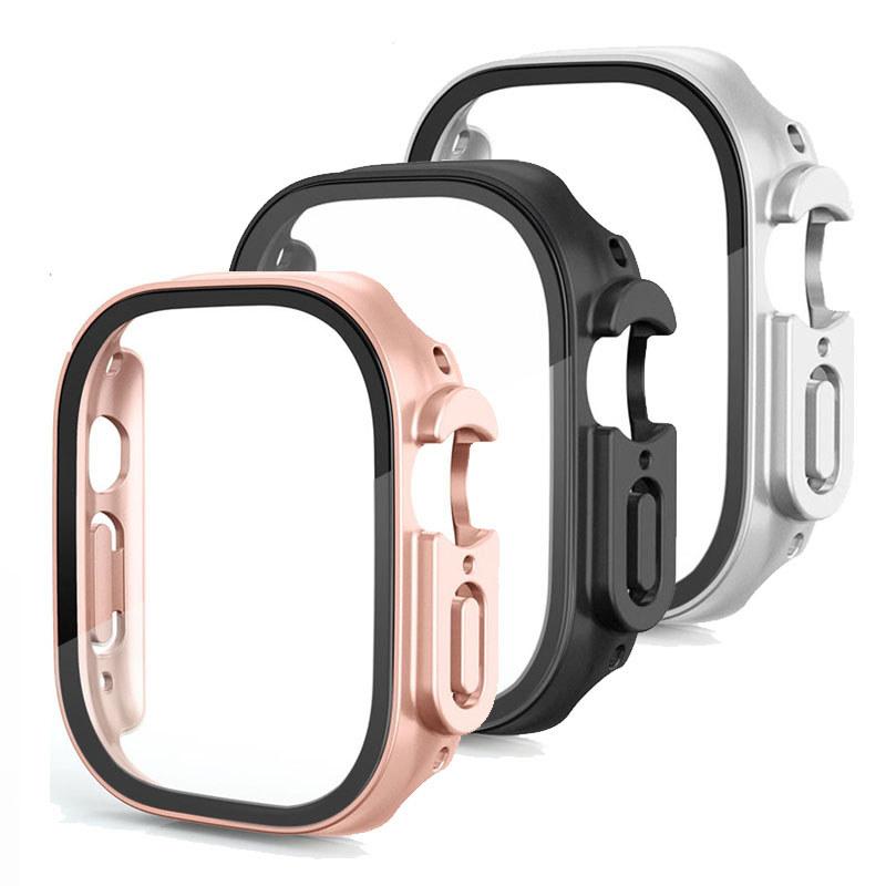 3Pack Tempered Glass+Case PC Bumper Screen Protector Cover for Apple Watch Ultra 3 49mm for iwatch series Ultra 3 2 1 49mm