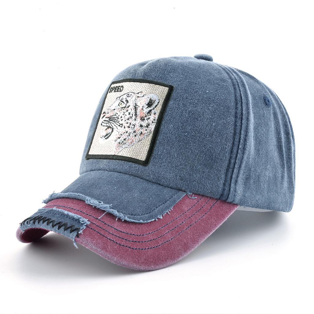 Vintage Denim Baseballkappe mit Stickerei Tiere Patch Herren Snapback Hip Hop Dad Hats Damen Vier Jahreszeiten Verstellbare Schirmmütze