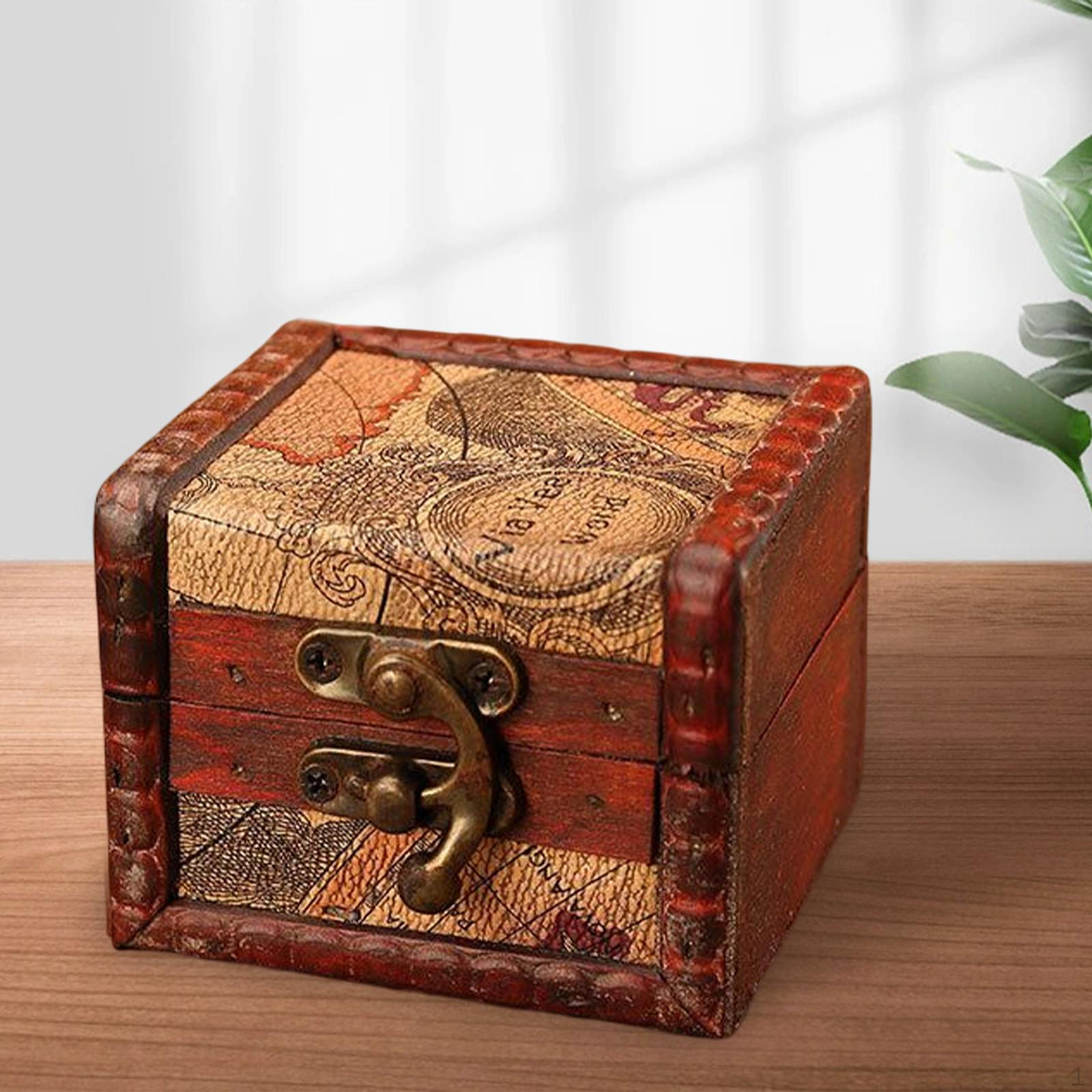 

Jewelry Box with Lock Holder for Ears Bracelets Ear Studs Hairpins Cufflinks C