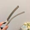 Korean Fashion Accessories Women Elegant Hair Clips Barrettes for Girls Metal Hair Claws Hairpin Bangs Duckbill Clip Ponytail