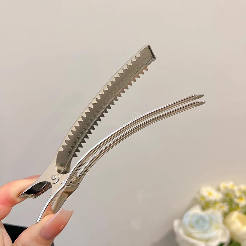 Korean Fashion Accessories Women Elegant Hair Clips Barrettes for Girls Metal Hair Claws Hairpin Bangs Duckbill Clip Ponytail