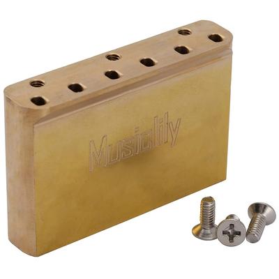 Musiclily Ultra 10.8mm Pitch Brass Tremolo Block for 42mm GOTOH 510 Series Bridges