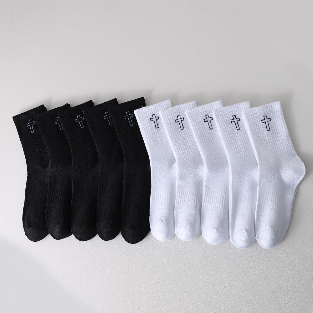 

Men s and Women s Versatile Socks: Mid-Calf for Men, Over-the-Knee for Women, Ideal for Spring and Autumn, Lightweight, Trendy & Unisex Design One Size (Fits 36-44) чорний