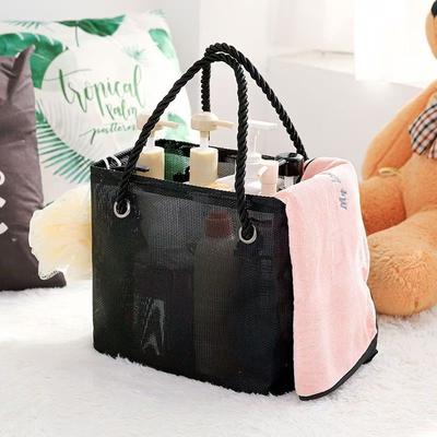 Mesh Beach Bag Toiletry Storage Travel Bag Large Capacity Tote Bag Durable Mesh Storage Bag For Shopping Traveling