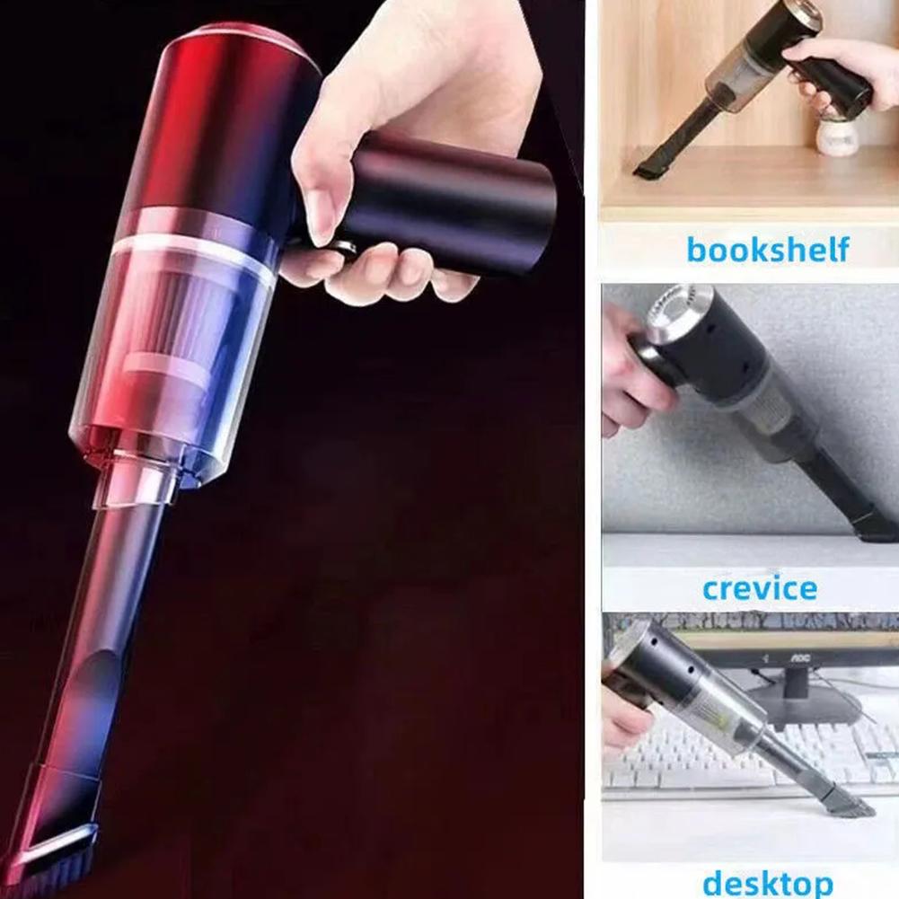 9000PA Odkurzacz samochodowy 4 w 1 o dużej mocy, wydajny odkurzacz do czyszczenia domu, inteligentny odkurzacz ręczny na mokro i sucho