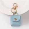 Amazon Change Bag Mini Small Storage Bag PU Leather Solid Color Square Bag Keychain Accessories Car Pendant