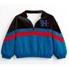 Womens Streetwear Zip-Up Stand Collar Sweatshirt 3D Digital Print Loose Fit Casual Top