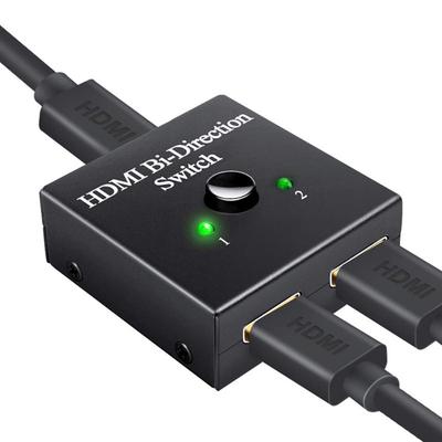 HDMI Anahtarı 2 In 1 Out 1080P 4K HDMI Switcher Kutusu Otomatik Splitter Switcher Tak ve Çalıştır