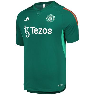 Maillot de Football Manches Courtes Entraînement Col V Coupe Slim Homme Hauts Vert IQ1530