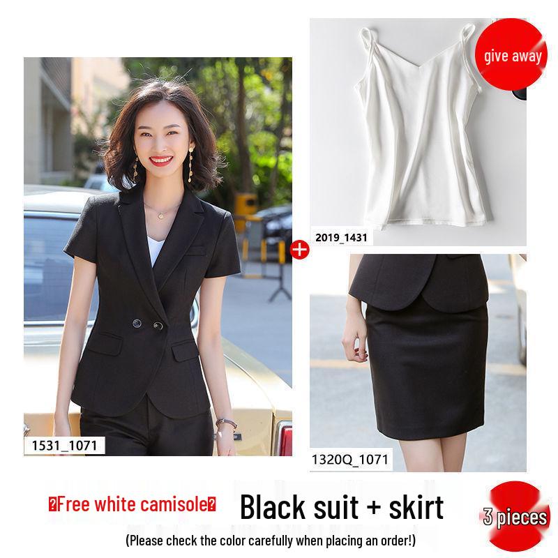 Women's Professional Short Sleeve Summer Suit – Formal Office Wear