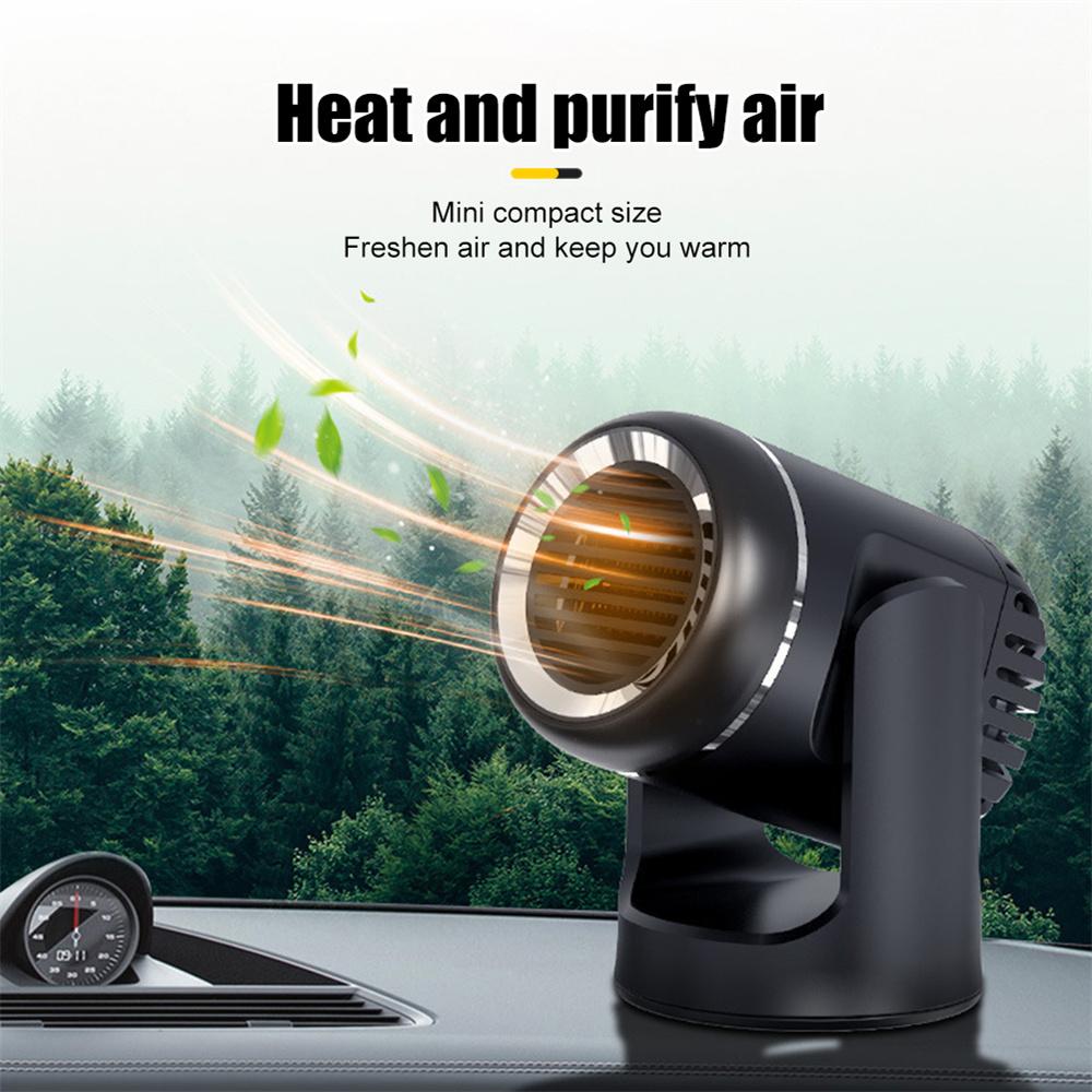 24V 200W Electric Car Air Heater Reusable Portable Auto Heating Cooling Fan 360°