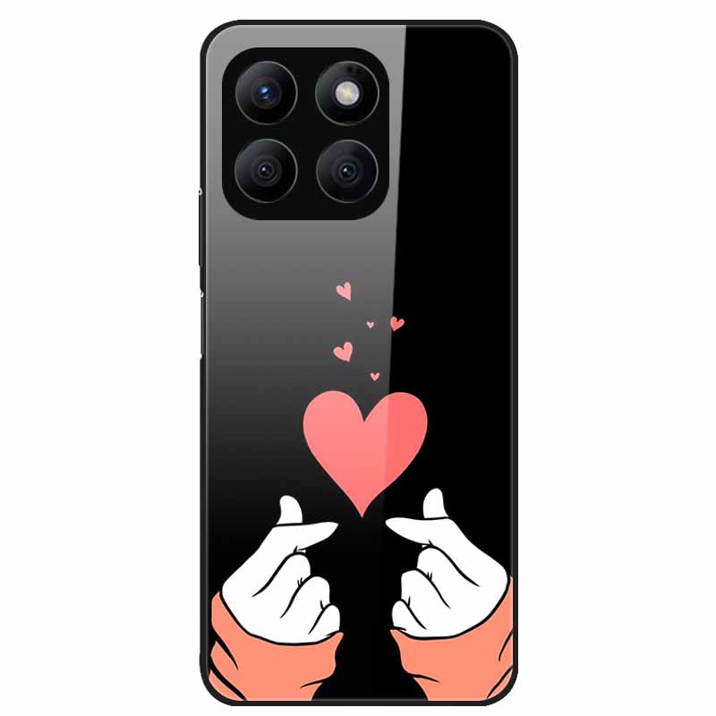For Honor X8C Case Tempered Glass Hard PC Back Shell for Honor X8C 4G Phone Cases Bumper Covers for HonorX8C X 8C Fashion Shells