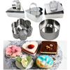 Stainless Steel Cake Ring Mousse Cake Mold Onigiri Sushi Tool with Push Plate Non-Stick Rice Ball Mold Sushi Maker Cake Tool