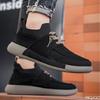 Spring and Autumn Fashion Outdoor Leisure Anti Slip Work Men's Shoes Black Flat Bottom One Foot Sports Men's Single Shoes