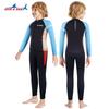 Kids 2.5mm Neoprene Wetsuit Set Long Sleeve Warm Snorkeling Dive Suit Swimming Surfing Outdoor Water Sports