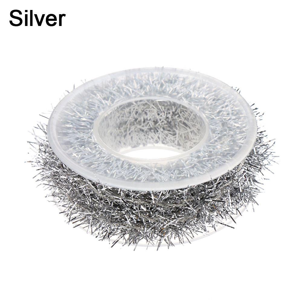 Ornament Hanging Rattan Xmas Decor Gold Silver Wire Party Decor Gift Wrapping Ribbon Garland Tinsel