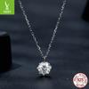 Simple 80 Points Shining Mozzarella Diamond Necklace Women'S Small Fresh S925 Silver Collarbone Chain With Certificate Msn003