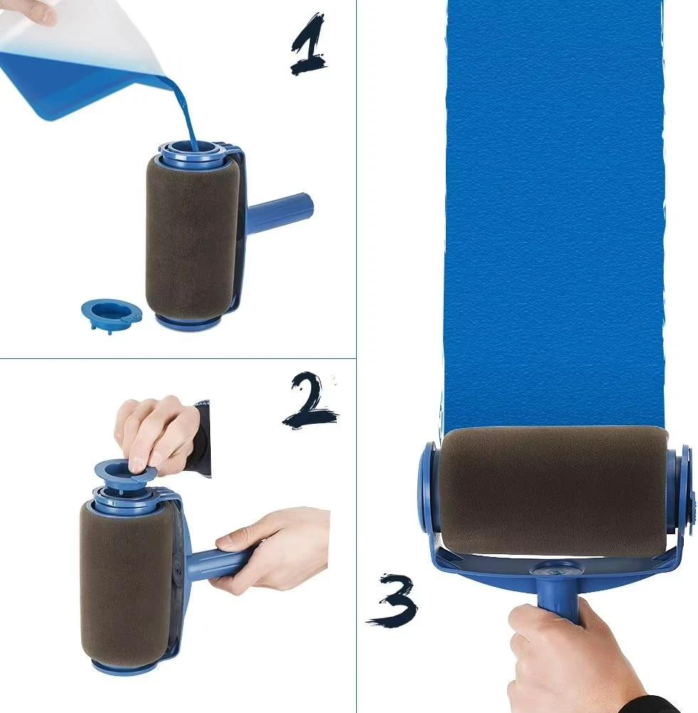 1Pc Self-priming Large Drum Brush, Wall Painting Brush, Latex Paint Wall Brush, Painting Tools Accessories