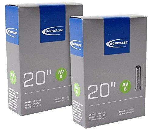

SCHWALBE 20 x tube AV6 American style set length 1.10/1.50 (28/40-406) 2-piece (valve 40mm) [product]