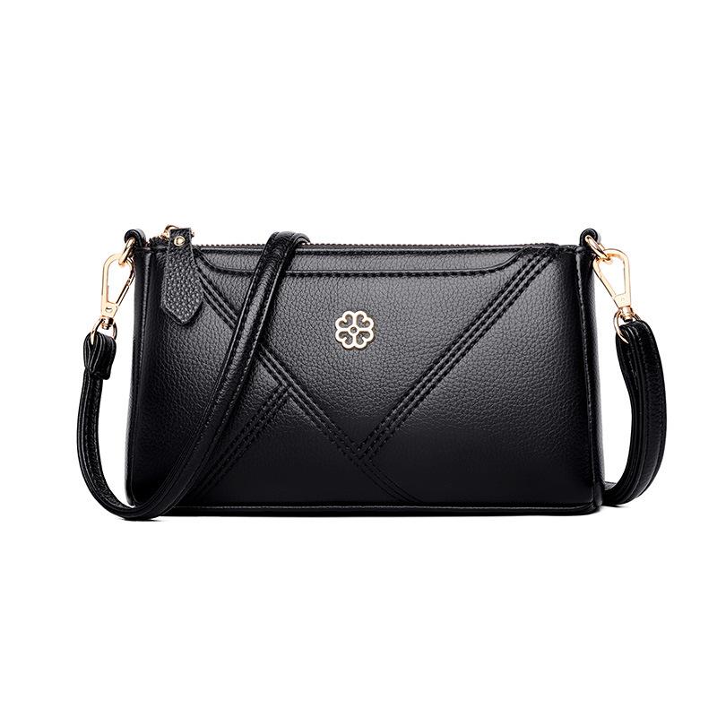 Crossbody bag women's small bag 2025 spring and summer new textured soft leather mobile phone change bag mother clutch bag