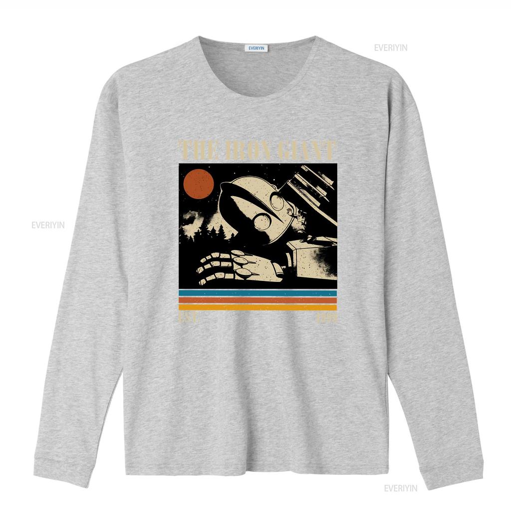 La Maglietta Gigante di Ferro Film Vintage Retrò Classica per lui Natale vintage Lavata Morbida moda Elasticizzata abbigliamento firmato