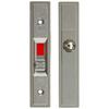 Nicchu Seisakusho Replacement Sliding Door Lock with Key, Dimple Cylinder Type, Silver, GA-800D-SL
