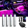 Car Interior Ambient Foot Well Light In Car APP Control Neon LED Down Car Light for Car Ide Ambient Lighting Auto Neon Lights