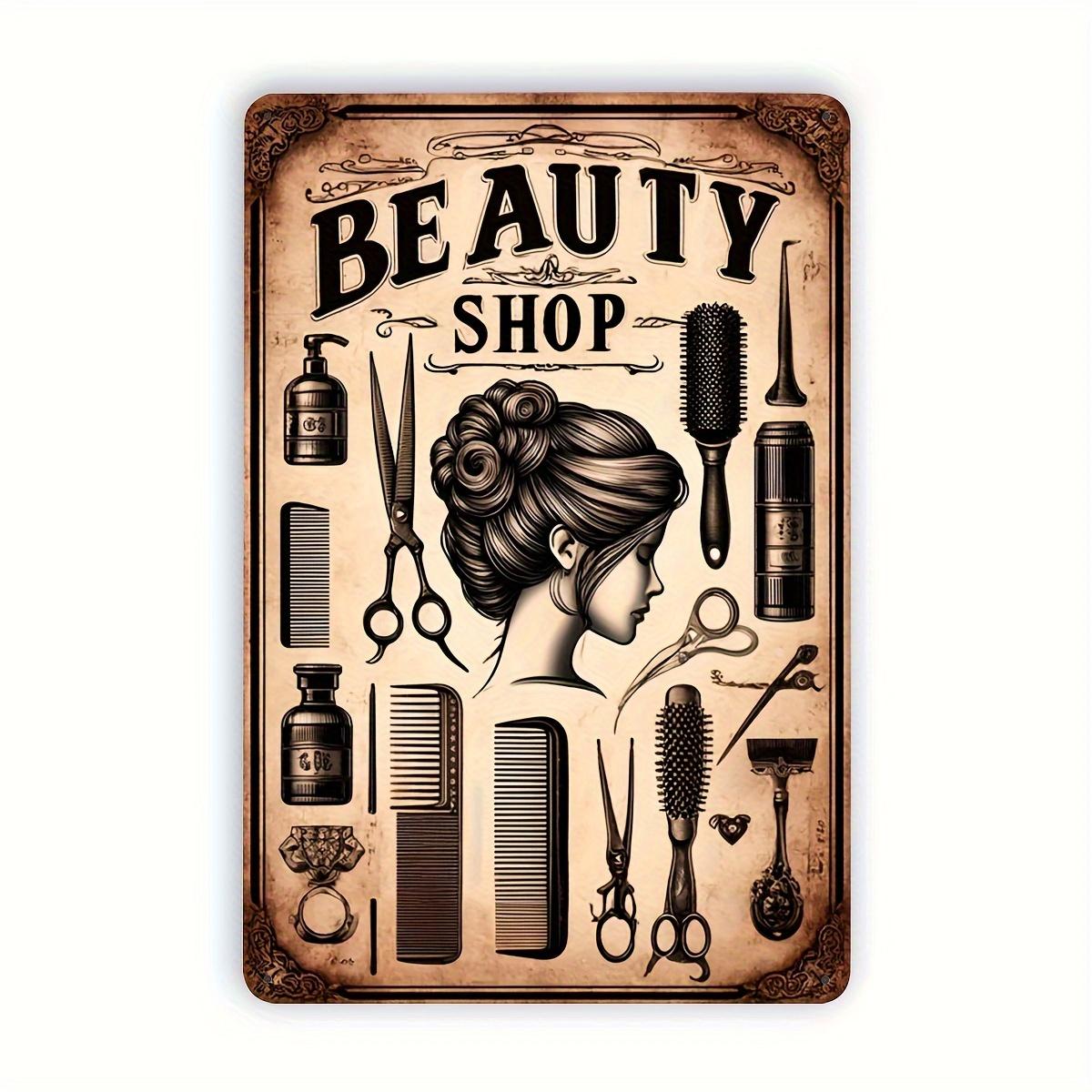

Pack Vintage Metal Sign Antique Iron Poster for Hair Salon Bar Barber Shop Wall Art Sticker Retro Metal Painting Sign 20x30cm