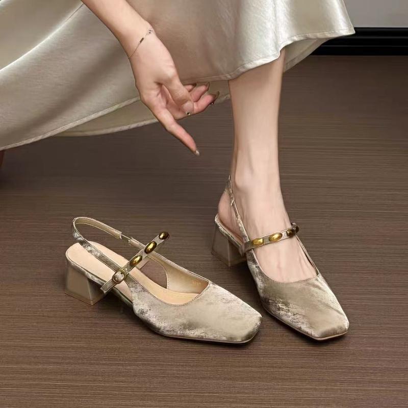 Модные сандалии на высоком каблуке с плетеным верхом и квадратным носком в французском стиле, летняя модная женская обувь из кожи и ткани на среднем каблуке, zapatos mujer