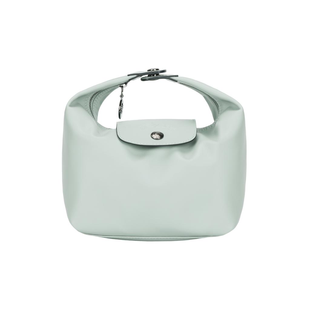 Longchamp Le Pliage Xtra Logo Button Closure Leather Mini Handbag Women Handbag Mint-Green 10291987M07