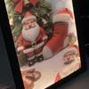 Christmas Mirror Hologram Santa Xmas Tree Scene Mirror with LED Light for Holiday Indoor Bedroom Kitchen Decor