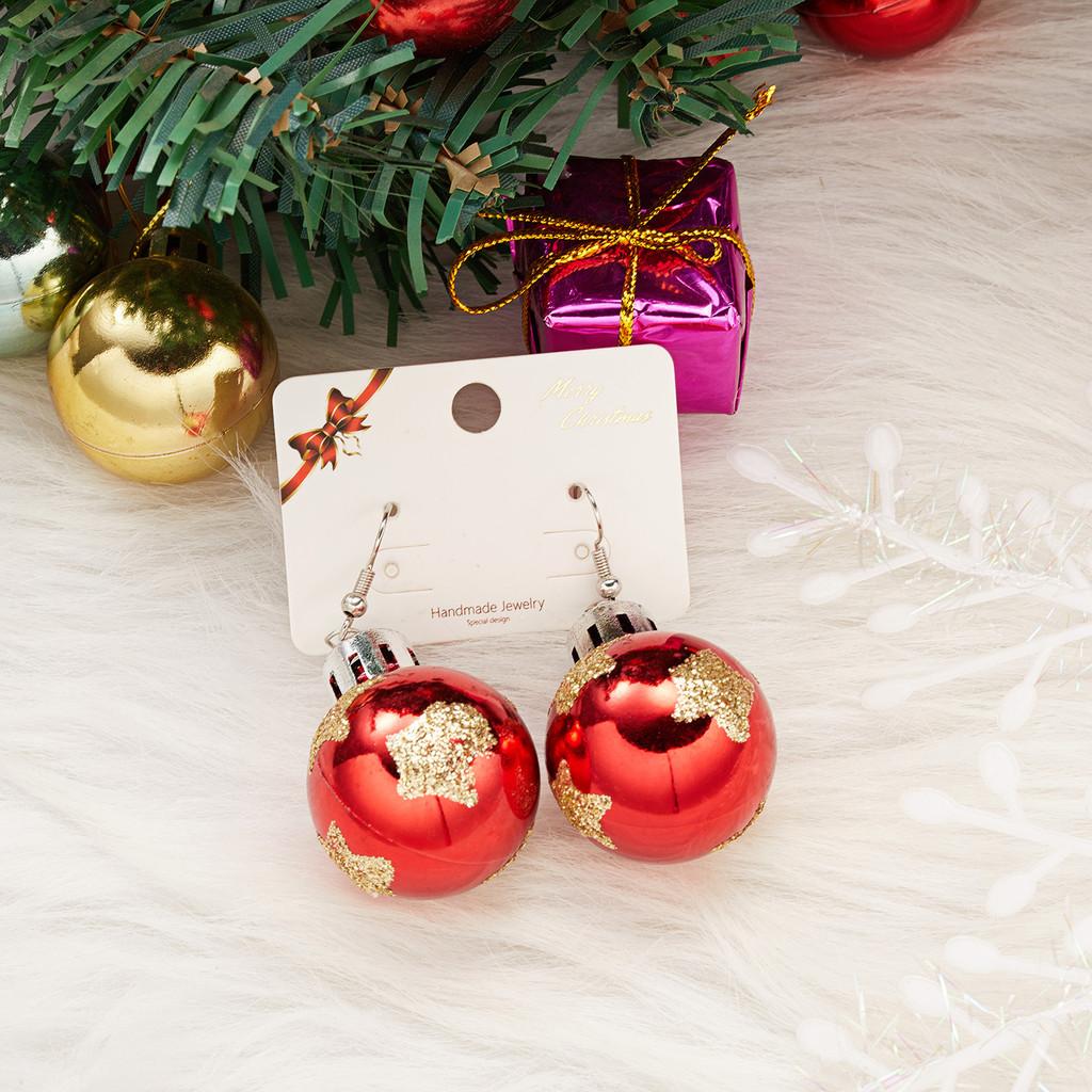 Holiday Festive Resin Earrings Featuring Snowflake And Star Designs For Women