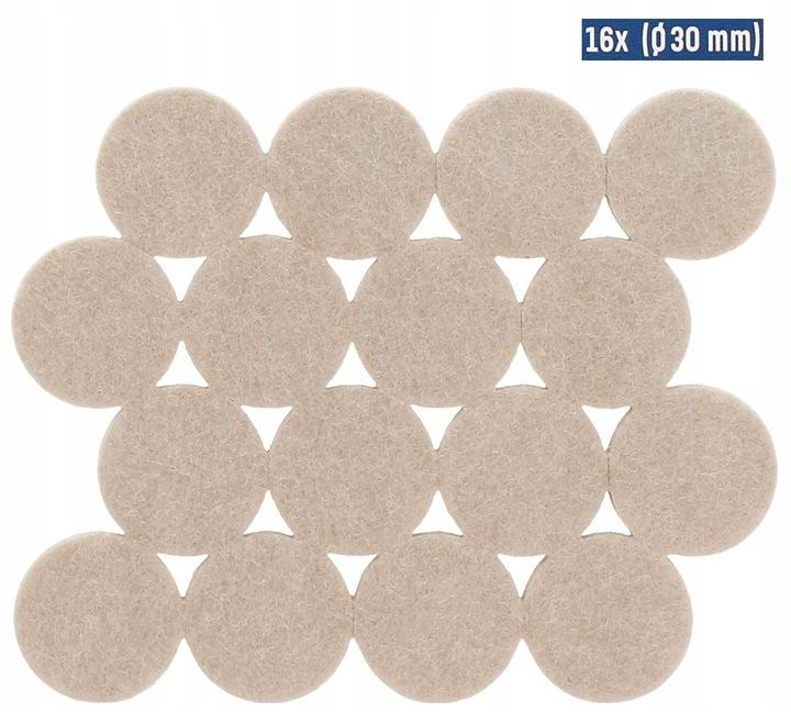 Felt Furniture Pads Set of 53 Beige Self-Adhesive Parkside