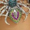 Dainty Alloy Wrist Decor Vintage Rhinestone Spider Bracelet, Gothic Punk Adjustable Stretch Bangle Style for Men Women, Mysterious Halloween