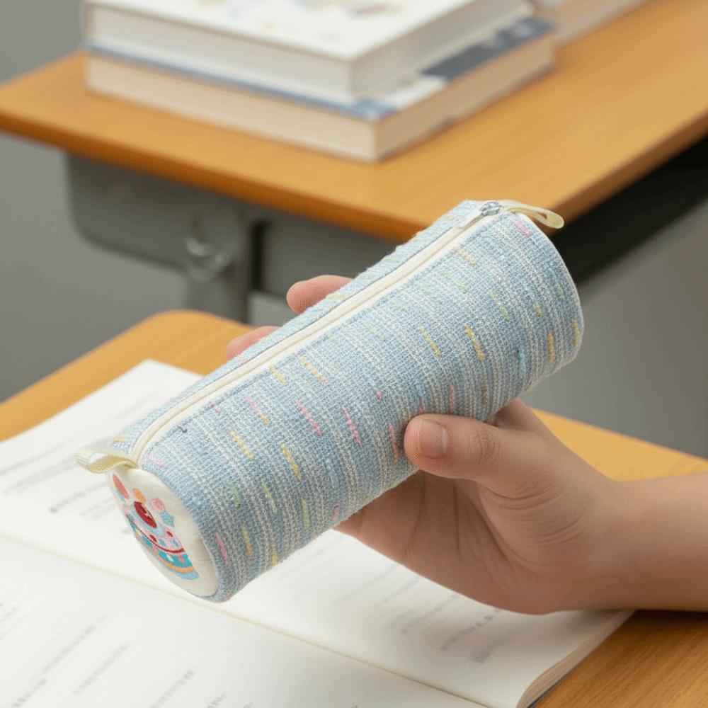Floral Pattern Pencil Bag Soft Material Stationery Bag Sweet Cartoon Pencil Case  Back To School