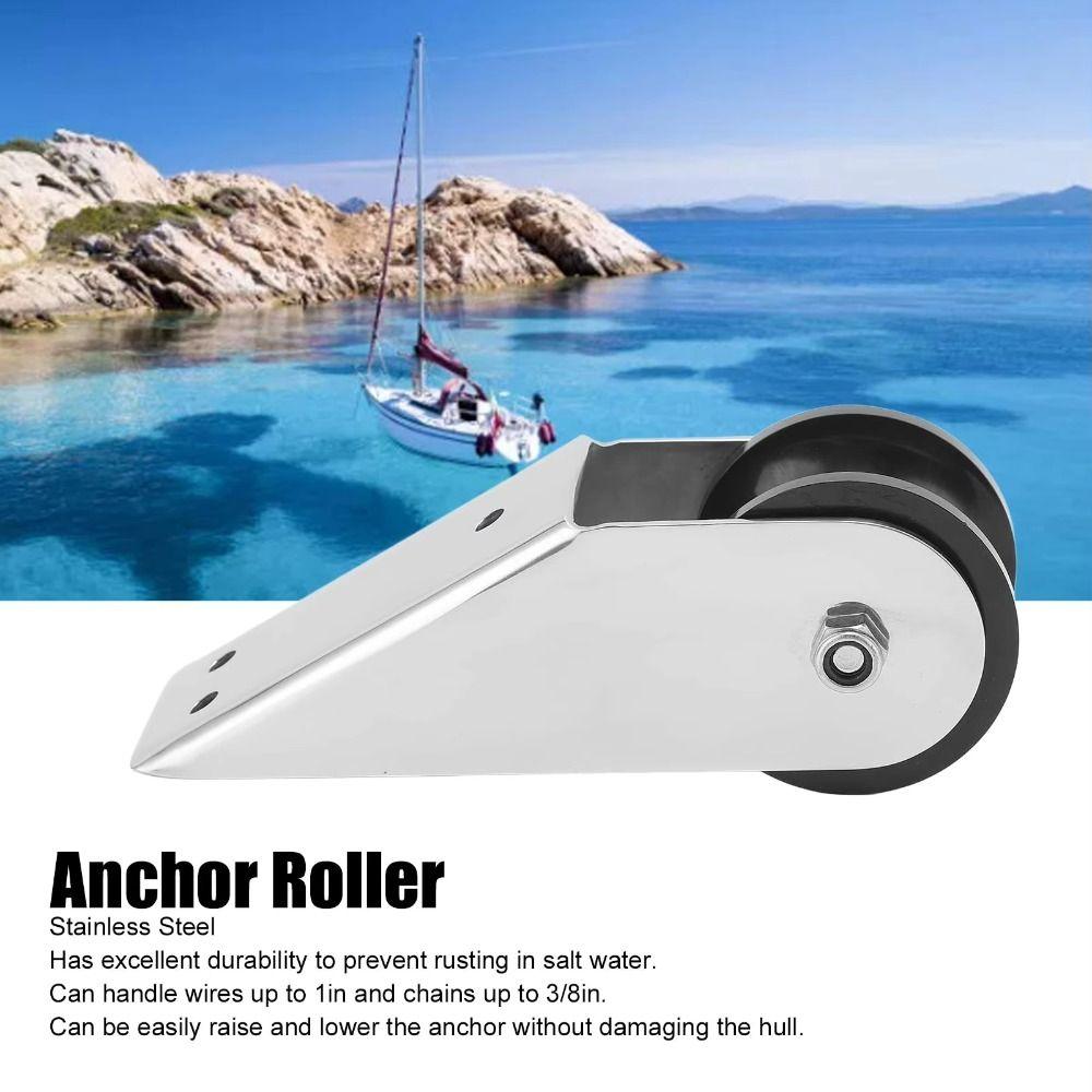 Rubber Wheel Boat Bow Roller Heavy Duty Bow Roller Holder Roller Bracket  Yacht Docking