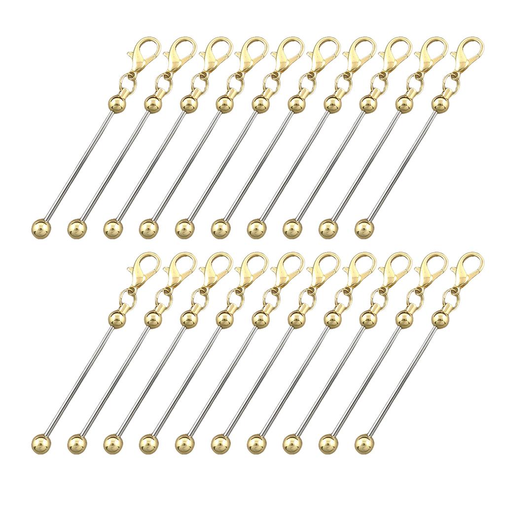 Multipurpose 20 Pieces Metal Rods Charm for Earrings and Necklaces Jewelry Making Stylish Sturdy Tone with Eye Pins