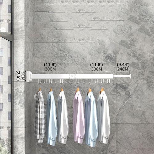 Retractable Cloth Drying Rack Folding Clothes Hanger Wall Mount Indoor Amp Outdoor Space Saving  Home Laundry Clothesline