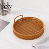 Mold Resistant Bread Tray Imitation Rattan Fruit Basket, Round Tray, Steamed Decorative Woven Basket Food Storage Eco-Friendly Kitchen Organizer,