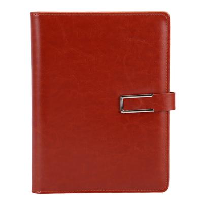 A5 Binder 6 Rings PU Leather Magnetic Closure Refillable Notebook Binder with 80 Sheets Paper